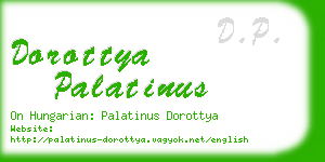 dorottya palatinus business card